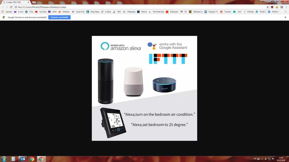 Termostat pentru centrala MOES - Wi Fi