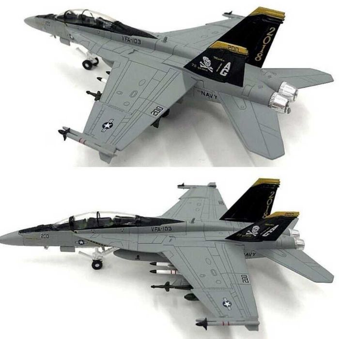 Macheta avion metalica F/A-18F VFA-103 Super Hornet Pirate Ghost
