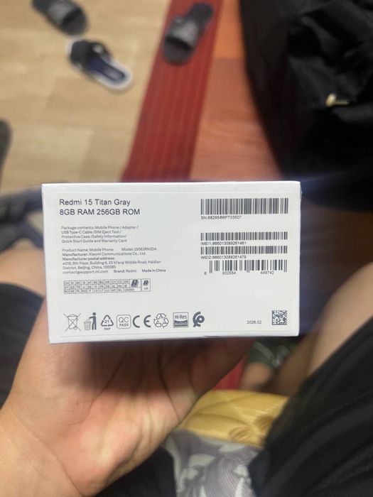 Redmi 15 xotira 256gb