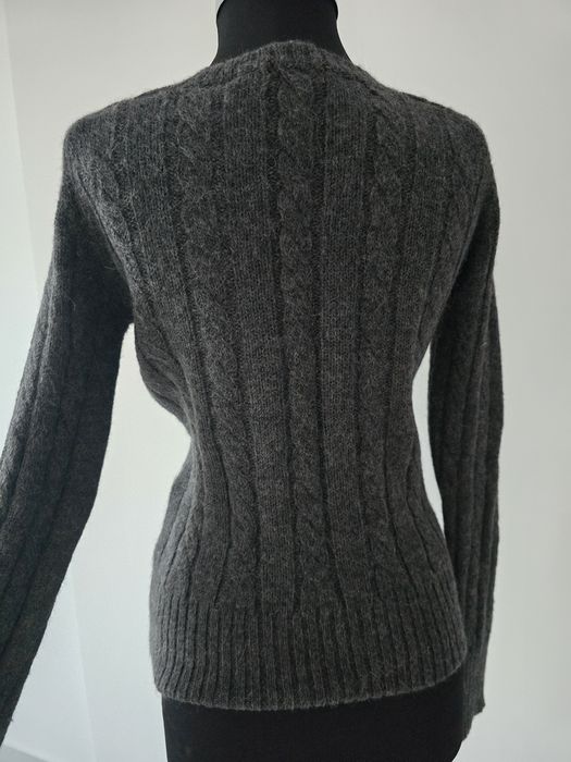 Pulover gri din lana de alpaca marime Xs