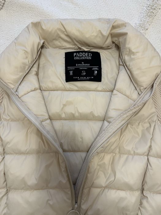 Бежово преходно яке с плетени ръкави