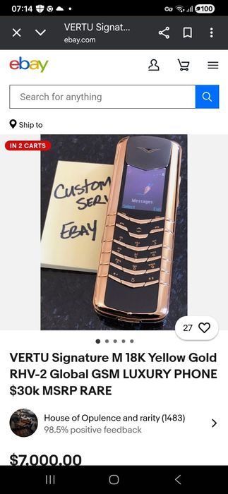 Vertu signature 18k