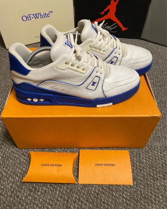 Louis Vuitton Trainer low White Blue mărime 44