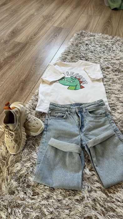 Blugi hm  116,tricou zara 116