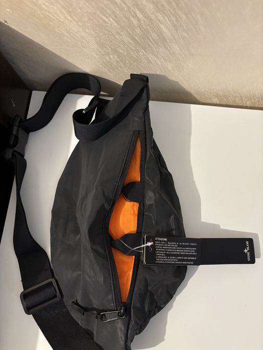 Stone island black reflective bag