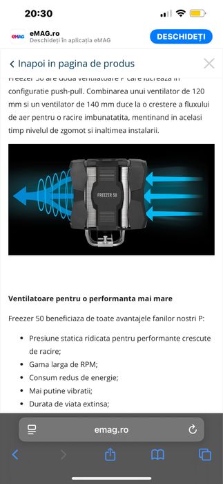 Cooler cpu arctic freezer 50 argb – am4 am5 Ryzen 3D