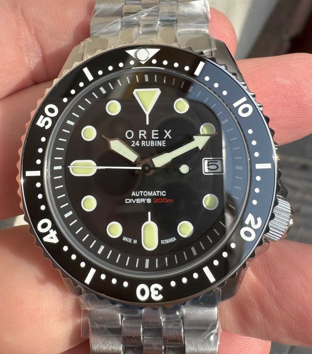 Orex 24 Rubine Automatic PERPETUAL Diver 200 m Made in Romania 41 mm