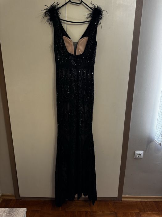 Официална черна рокля хс-с