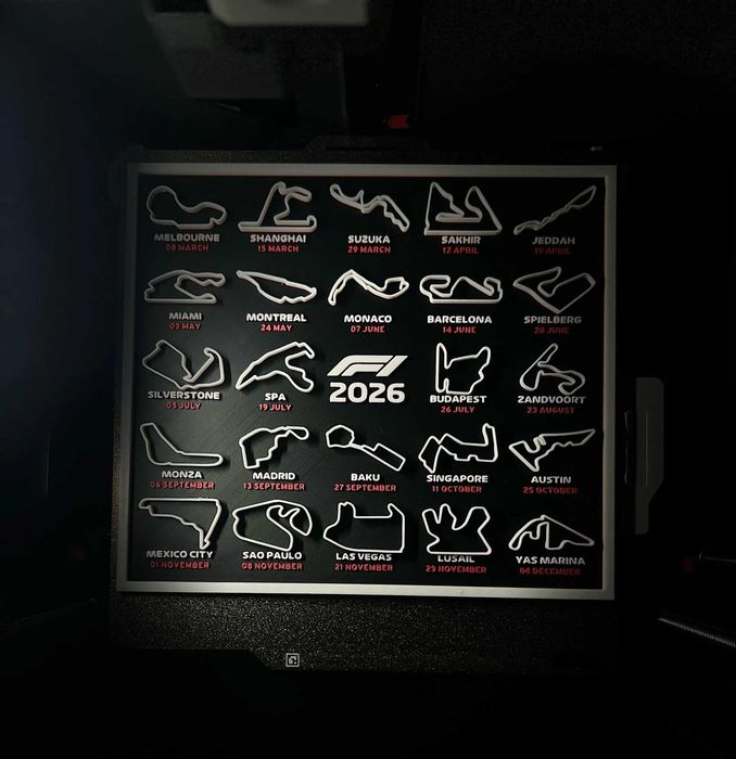 Calendar F1 2026 - Cadou Ideal pentru pasionati