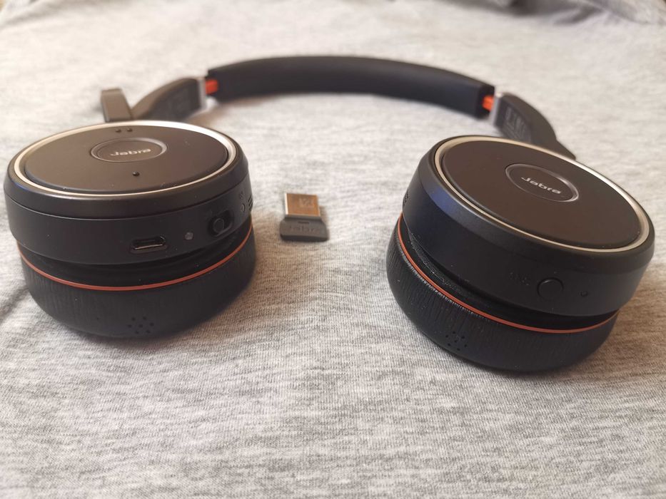 JABRA Evolve 75 casti si adaptor Link 370  perfect fuctionale