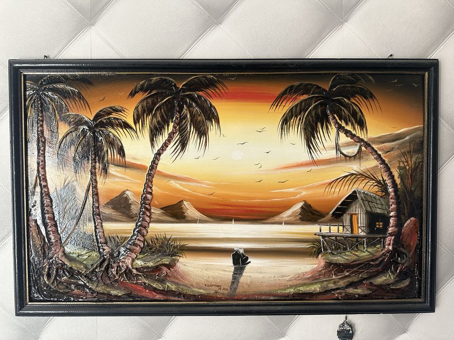 Картина релефна подписана