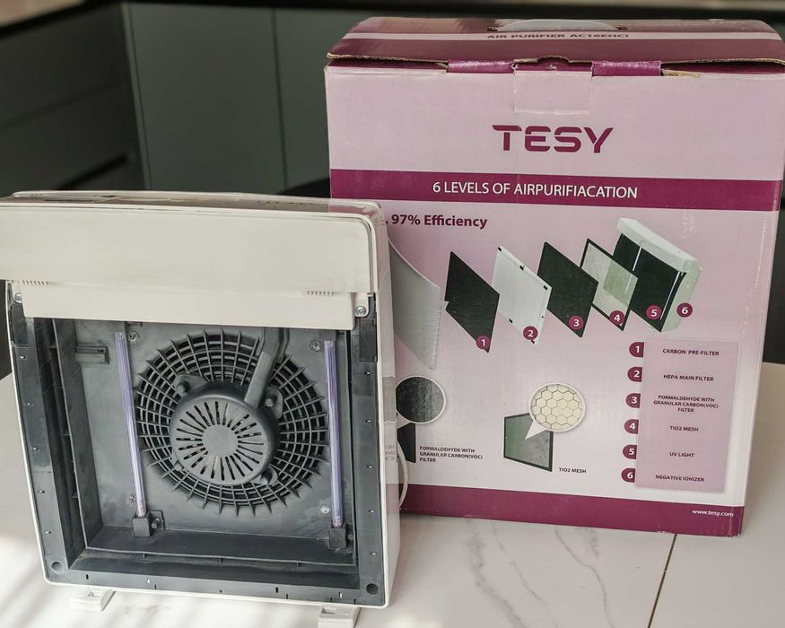 Пречиствател на въздух Tesy AC 16EHCI, 6 Нива за филтриране на въздуха, 52 W