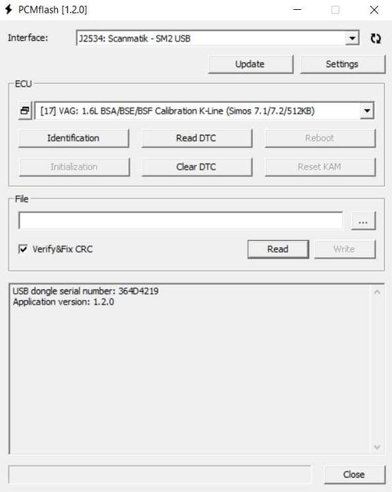 PCM Flash 1.20 с 67 в 1 USB донгъл