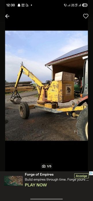 Brat graifer săpat încărcător gunoi  tractor