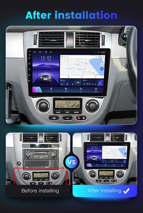Navigatie Android 14 Chevrolet Lacetti 2003 - 2010 Waze CarPlay CAMERA