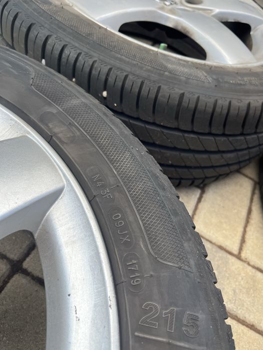 Jante aliaj si cauciucuri vara Peugeot 407 215/55/R17