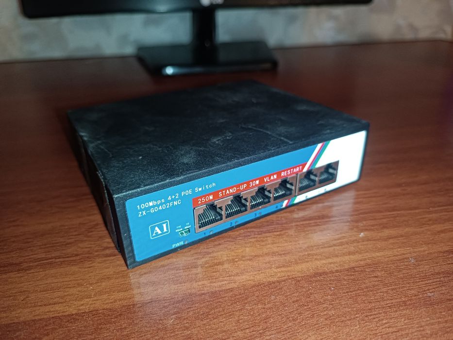 AI PoE коммутатор (модель ZX-G0402FNC).