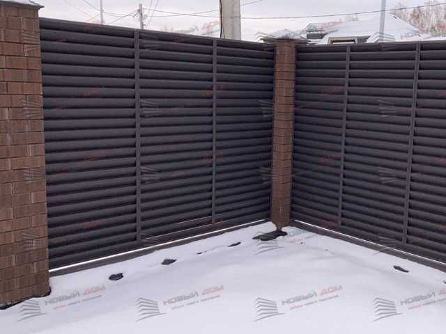 Забор жалюзи горизонтальный