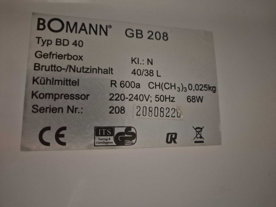 Мини фризер Bomann 40 литра