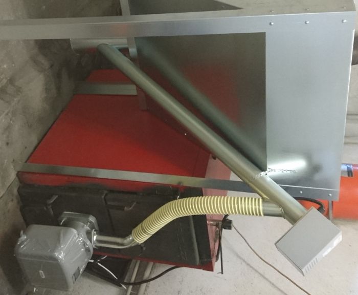 Пелетна горелка Фероли Ferroli SUN P7N с бункер и безжичен термостат