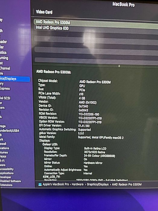 16" Core i7 MacBook Pro A2141 (2019) Space Gray-i7/16GB RAM/512GB SSD