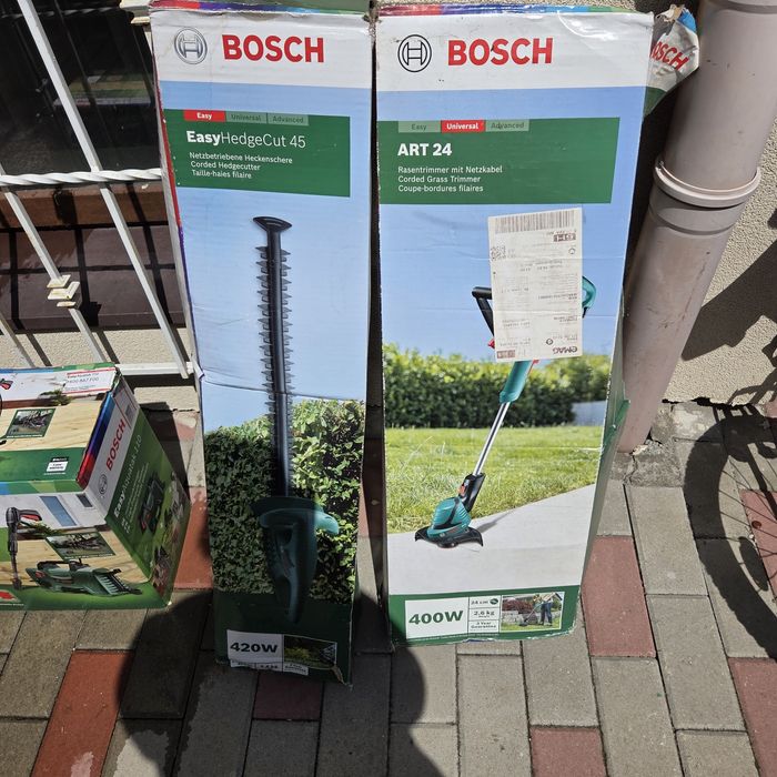 Set gradina fierastrau si masina de tuns iarba