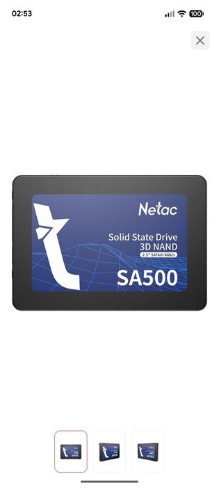 SSD Netac 480gb.