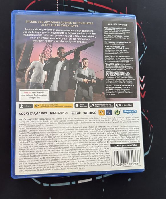 Joc GTA 5 (Grand Theft Auto V) PS5 - Stare impecabila