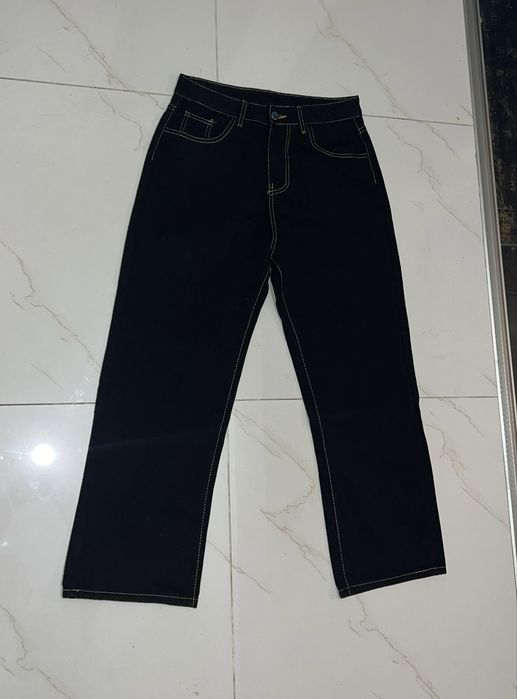 Blugi Evisu Japan Style imprimeu oversize baggy marimea M negrii