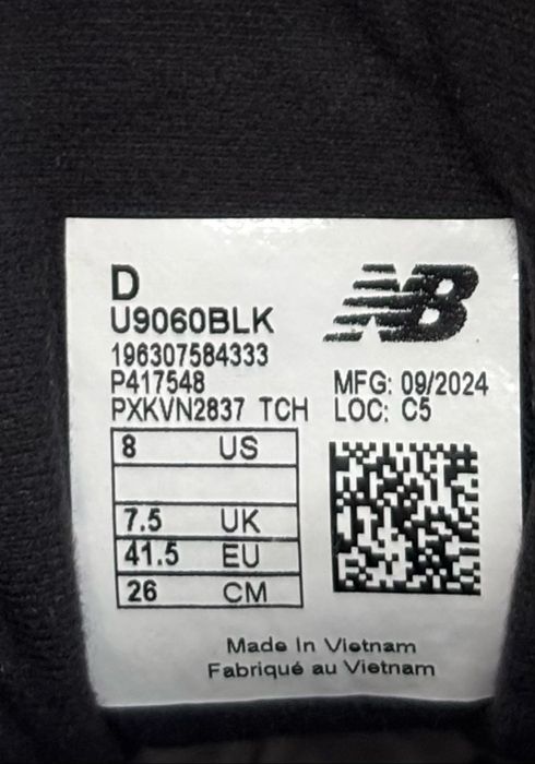 New balance 9060 black