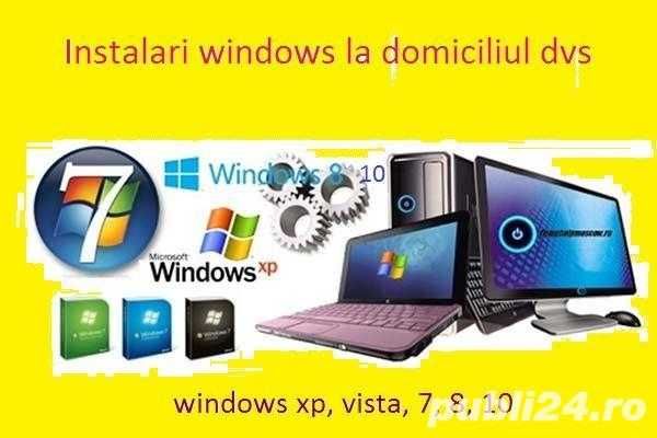 Instalare windows,microsoft office,antivirus la domiciliu 65 RON