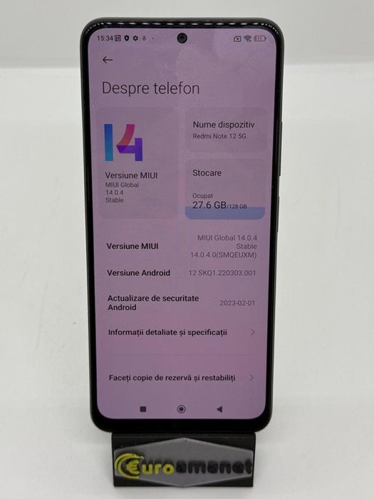 Telefon mobil Xiaomi Redmi Note 12, 4GB RAM, 128GB, 4G -A-
