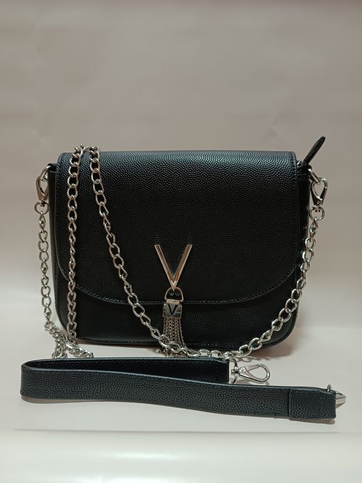 Geantă de umăr Valentino, model Divina, neagră