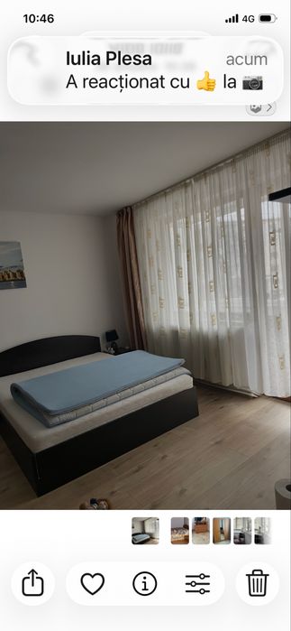 Pat matrimonial 160 × 200 cm cu ladă de depozitare, 2 noptiere și saltea