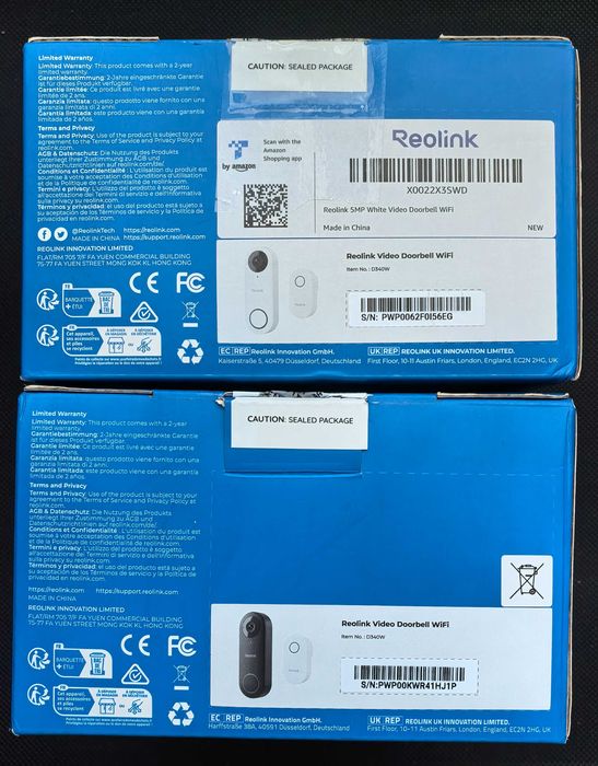 Нов Reolink Видео Звънец (D340W) 5MP 2K+ WiFi