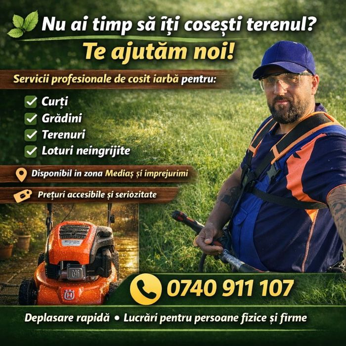 Servicii de grădinărit și tot ce ține de spații verzi.