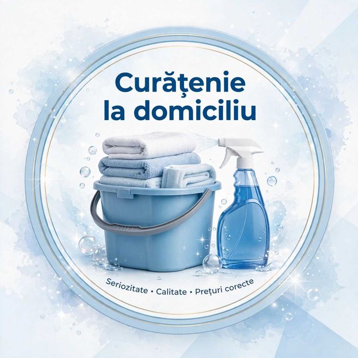 Ofer servicii de curățenie la domiciliu!