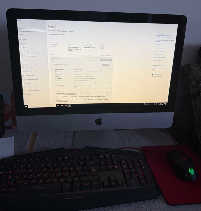 Calculator/Sistem Apple iMac 21.5", 8Gb, 500Gb