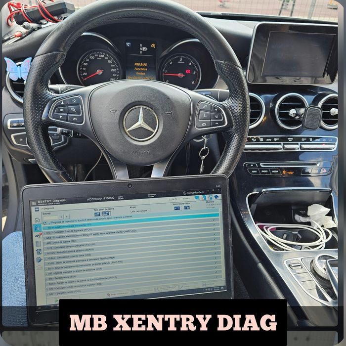 Pachet laptop diagnoza Mercedes XENTRY + interfata passthru