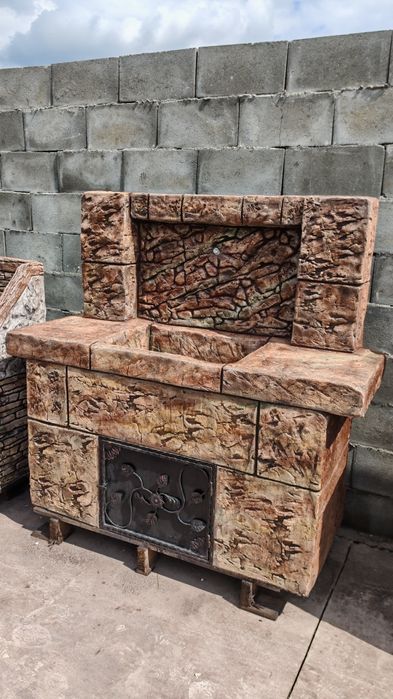 Чешма мивка за градината от щампован бетон