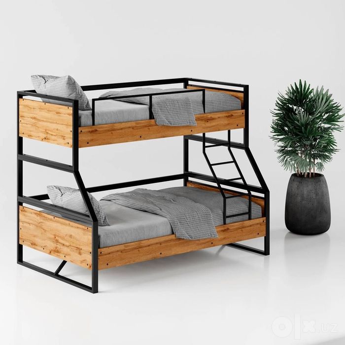 Двухъярусная кровать Loft krovat темир крават metal kalavat  loft