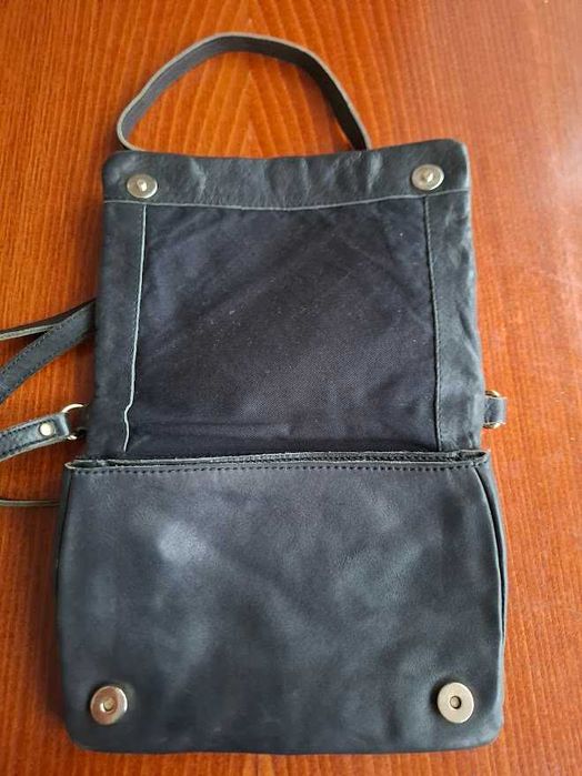 Дамска чанта Mango, естествена кожа