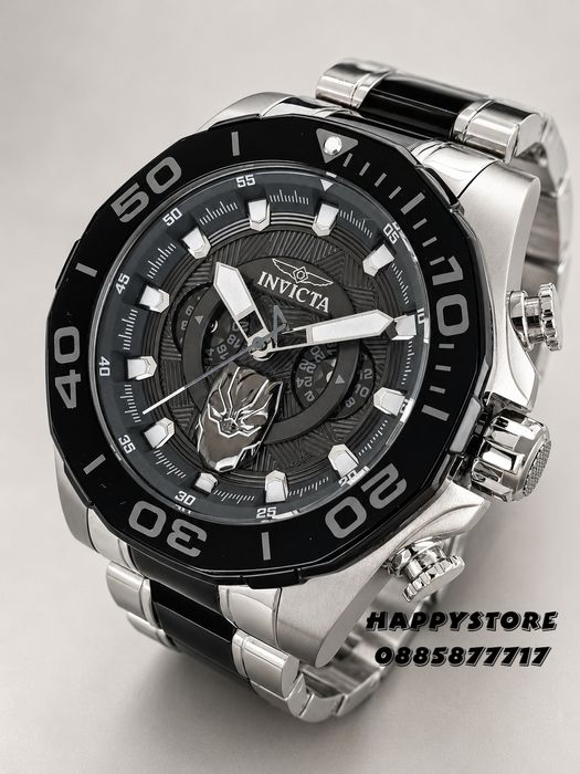 INVICTA Marvel Black Panther Limited edition 48 mm, Инвикта нов мъжки часовник