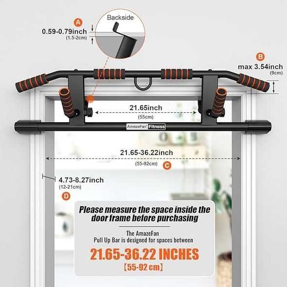 AmazeFan Bară de Tracțiuni cu Prindere Ergonomică