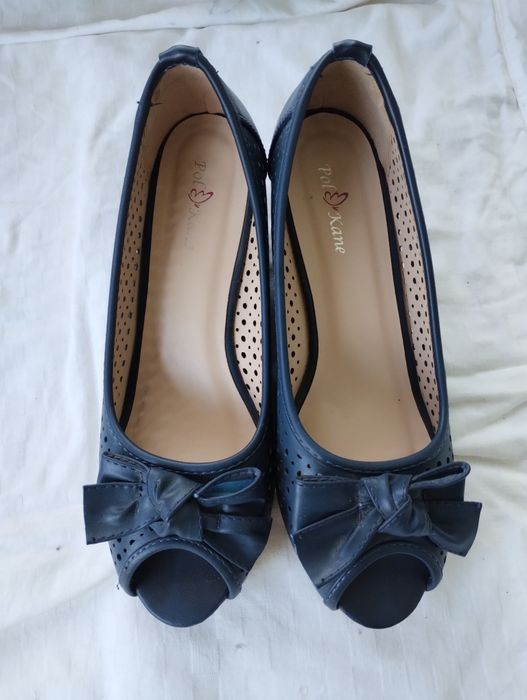 Pantofi bleumarin mărimea 38 Polly Kane cu talpă ortopedică