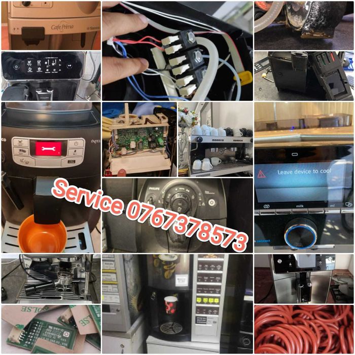 Repararatii Aparate Cafea Service Espressoare Saeco Philips DeLonghi