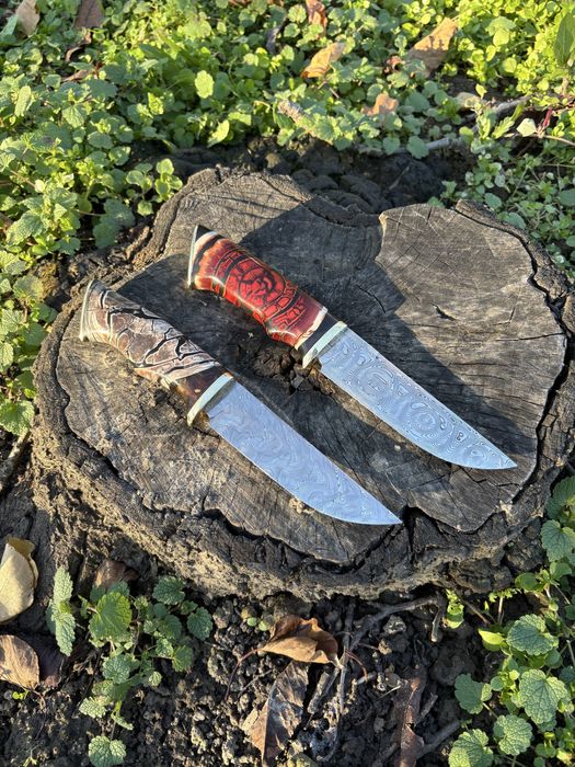 Ловни ножове ръчна изработка от дамаска стомана