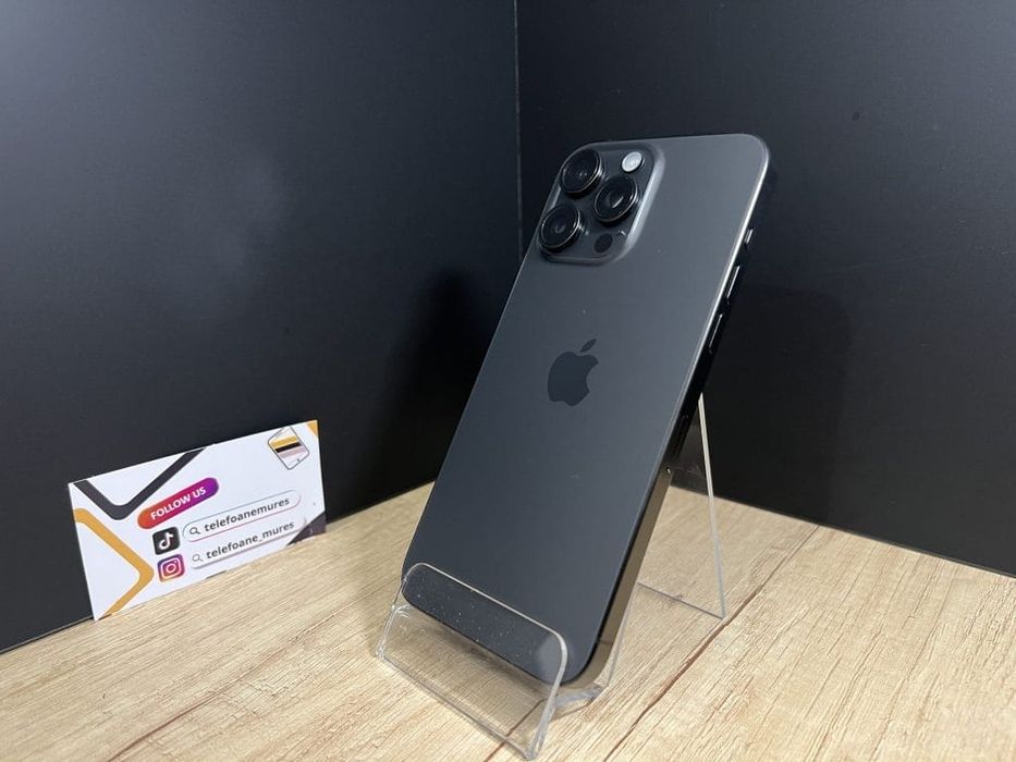Iphone 15 Pro Max 256Gb Black Titanium Second-Hand Foarte Bun 3 ani ga