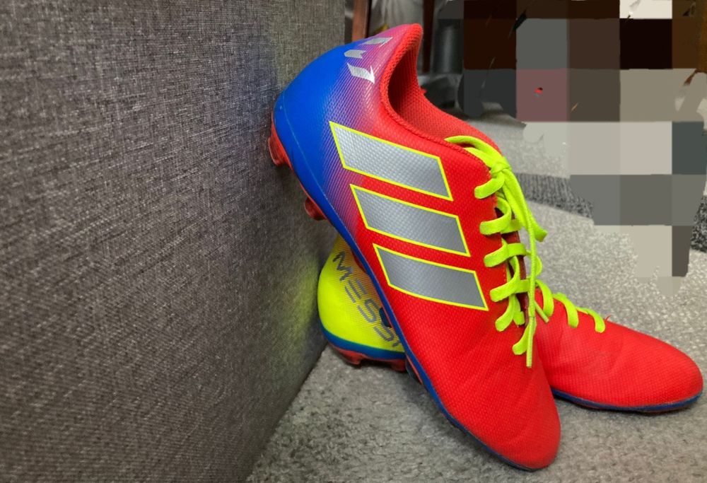Ghete fotbal Adidas, cu crampoane, Messi 38 2/3