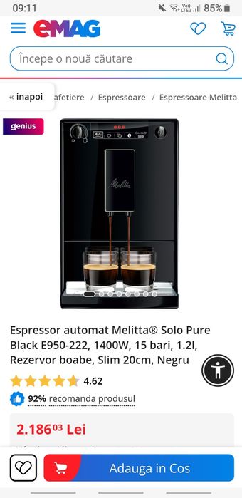 Expresor Delonghi Magnifica- Melitta Caffeo SOLO
